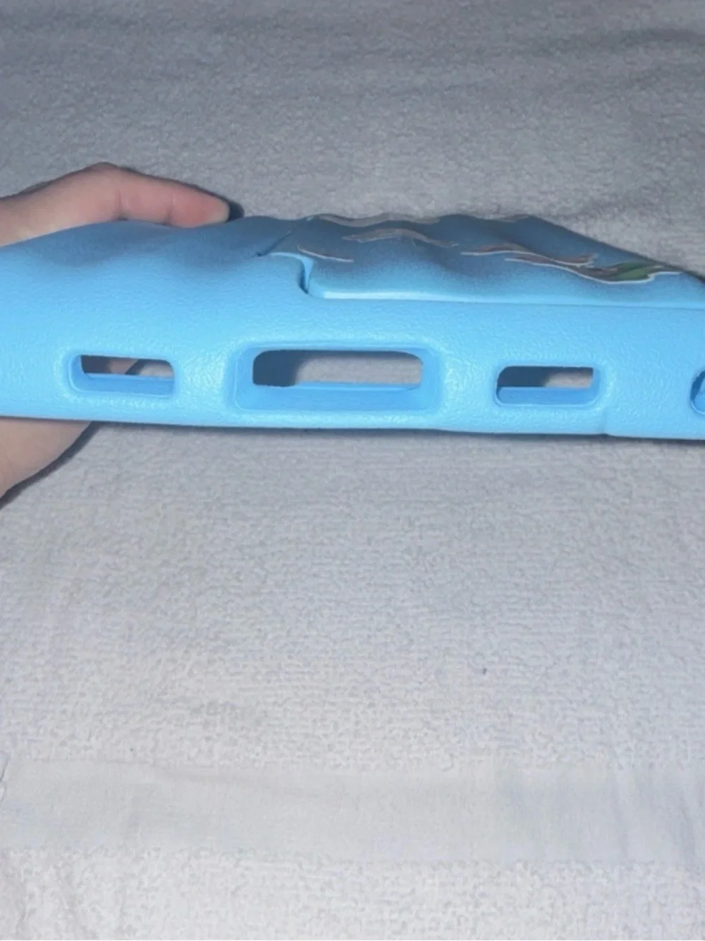 Samsung Light Blue Kids Tablet Case with Playful Stickers